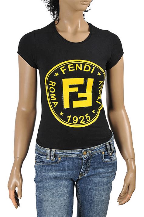 fendi logo shirt women's|fendi t shirt i offer.